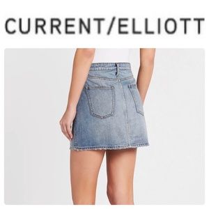 Current Elliott Low Rise Mini Jean Skirt: The Classic 1980’s Denim